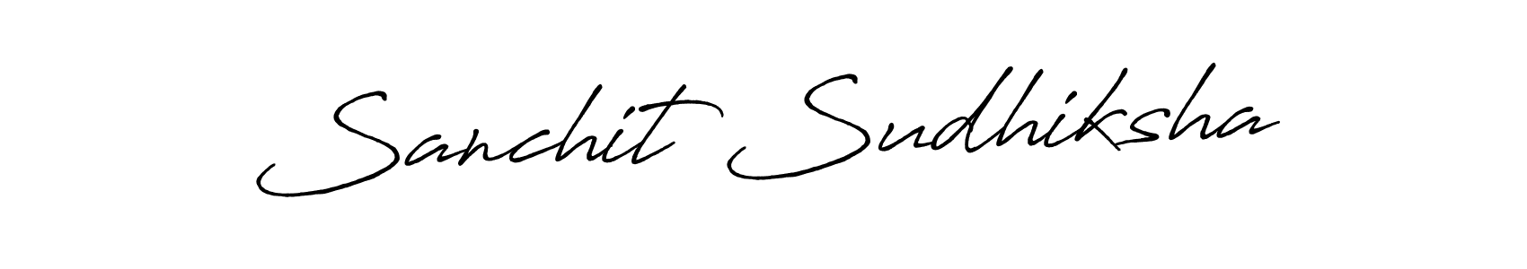 Once you've used our free online signature maker to create your best signature Antro_Vectra_Bolder style, it's time to enjoy all of the benefits that Sanchit Sudhiksha name signing documents. Sanchit Sudhiksha signature style 7 images and pictures png
