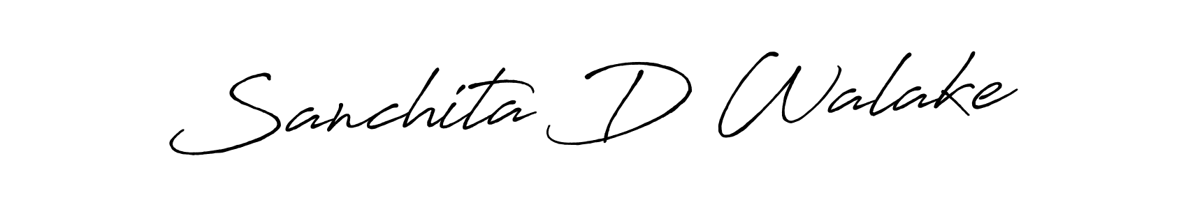 Design your own signature with our free online signature maker. With this signature software, you can create a handwritten (Antro_Vectra_Bolder) signature for name Sanchita D Walake. Sanchita D Walake signature style 7 images and pictures png