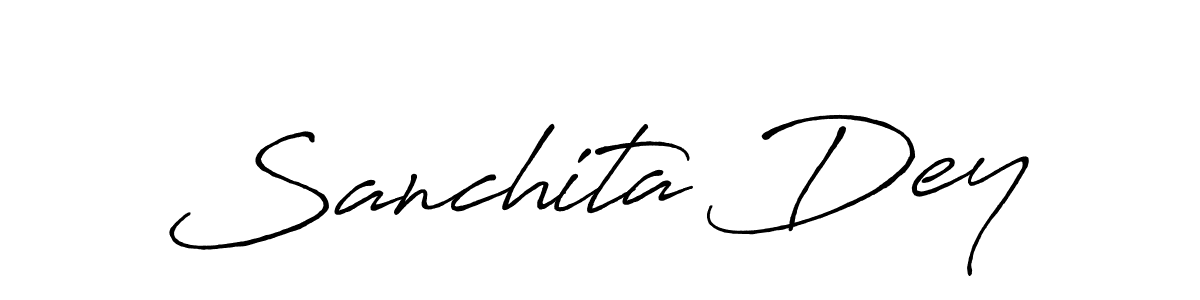 Antro_Vectra_Bolder is a professional signature style that is perfect for those who want to add a touch of class to their signature. It is also a great choice for those who want to make their signature more unique. Get Sanchita Dey name to fancy signature for free. Sanchita Dey signature style 7 images and pictures png