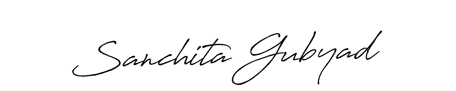 Sanchita Gubyad stylish signature style. Best Handwritten Sign (Antro_Vectra_Bolder) for my name. Handwritten Signature Collection Ideas for my name Sanchita Gubyad. Sanchita Gubyad signature style 7 images and pictures png