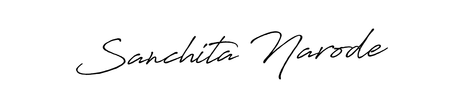 Also we have Sanchita Narode name is the best signature style. Create professional handwritten signature collection using Antro_Vectra_Bolder autograph style. Sanchita Narode signature style 7 images and pictures png