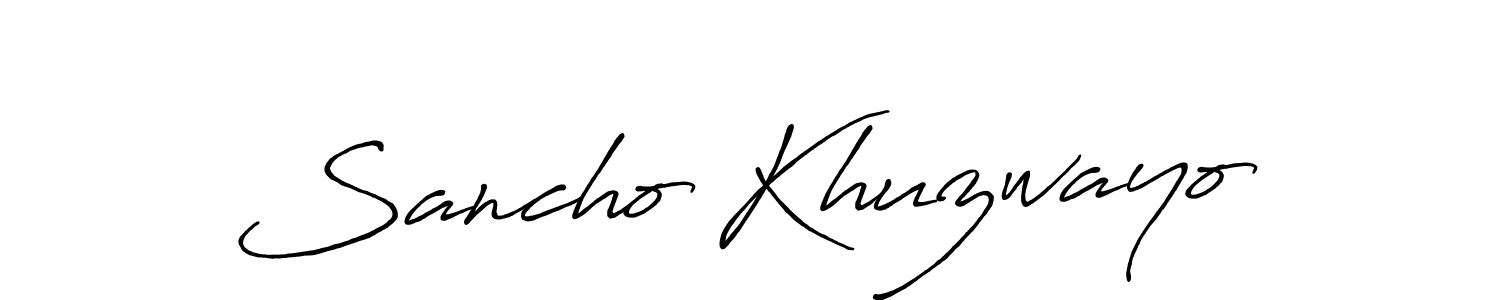 How to make Sancho Khuzwayo signature? Antro_Vectra_Bolder is a professional autograph style. Create handwritten signature for Sancho Khuzwayo name. Sancho Khuzwayo signature style 7 images and pictures png