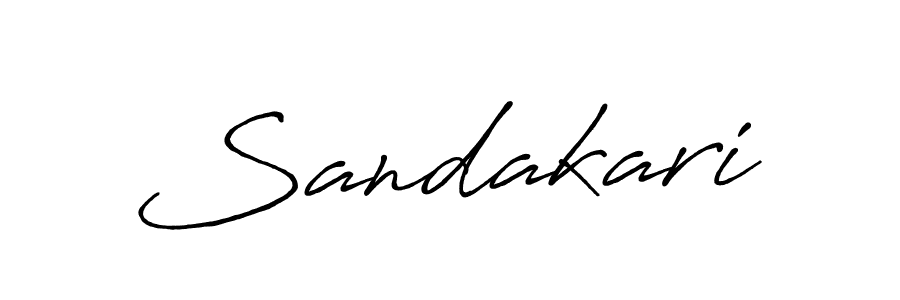 How to make Sandakari signature? Antro_Vectra_Bolder is a professional autograph style. Create handwritten signature for Sandakari name. Sandakari signature style 7 images and pictures png