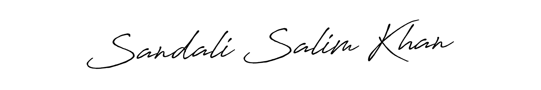 Make a beautiful signature design for name Sandali Salim Khan. With this signature (Antro_Vectra_Bolder) style, you can create a handwritten signature for free. Sandali Salim Khan signature style 7 images and pictures png