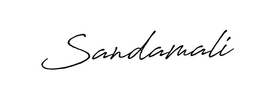 How to make Sandamali signature? Antro_Vectra_Bolder is a professional autograph style. Create handwritten signature for Sandamali name. Sandamali signature style 7 images and pictures png