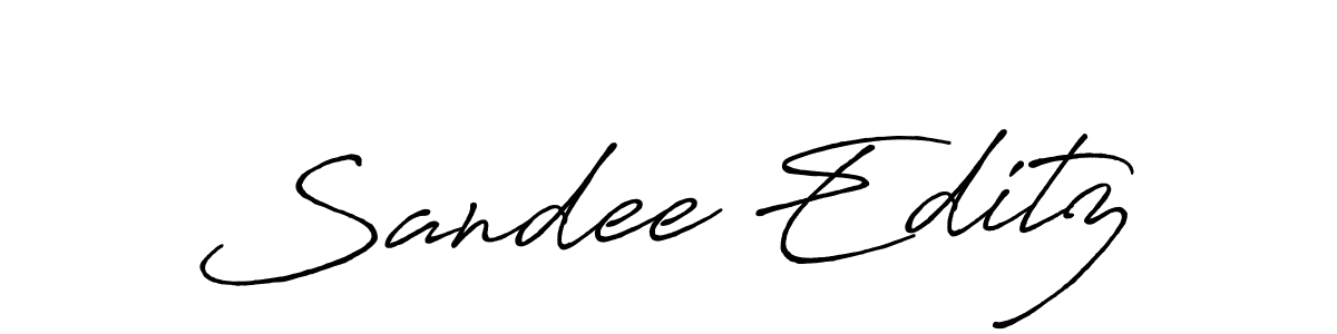 You should practise on your own different ways (Antro_Vectra_Bolder) to write your name (Sandee Editz) in signature. don't let someone else do it for you. Sandee Editz signature style 7 images and pictures png