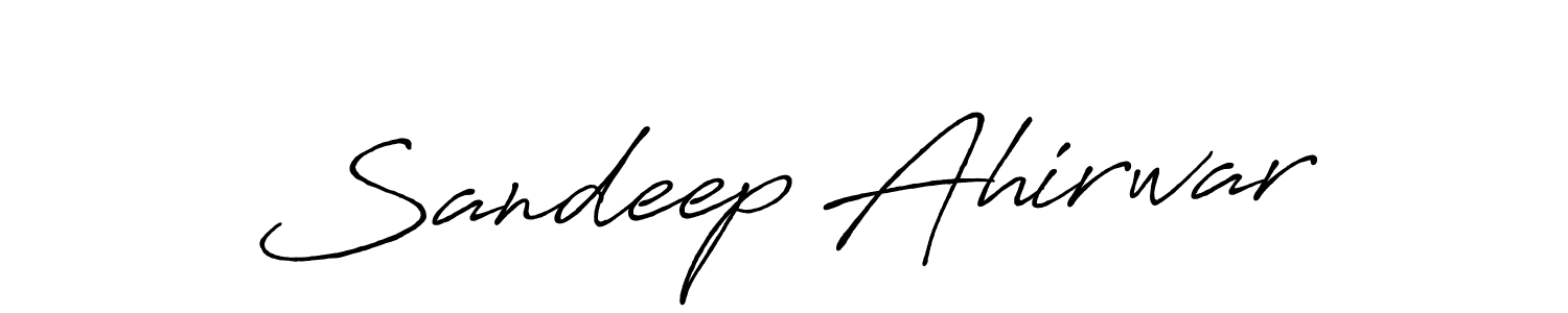 Create a beautiful signature design for name Sandeep Ahirwar. With this signature (Antro_Vectra_Bolder) fonts, you can make a handwritten signature for free. Sandeep Ahirwar signature style 7 images and pictures png