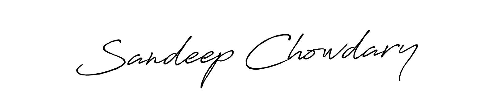 Also You can easily find your signature by using the search form. We will create Sandeep Chowdary name handwritten signature images for you free of cost using Antro_Vectra_Bolder sign style. Sandeep Chowdary signature style 7 images and pictures png
