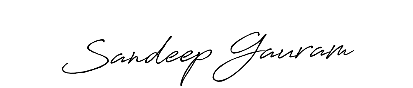 How to make Sandeep Gauram signature? Antro_Vectra_Bolder is a professional autograph style. Create handwritten signature for Sandeep Gauram name. Sandeep Gauram signature style 7 images and pictures png