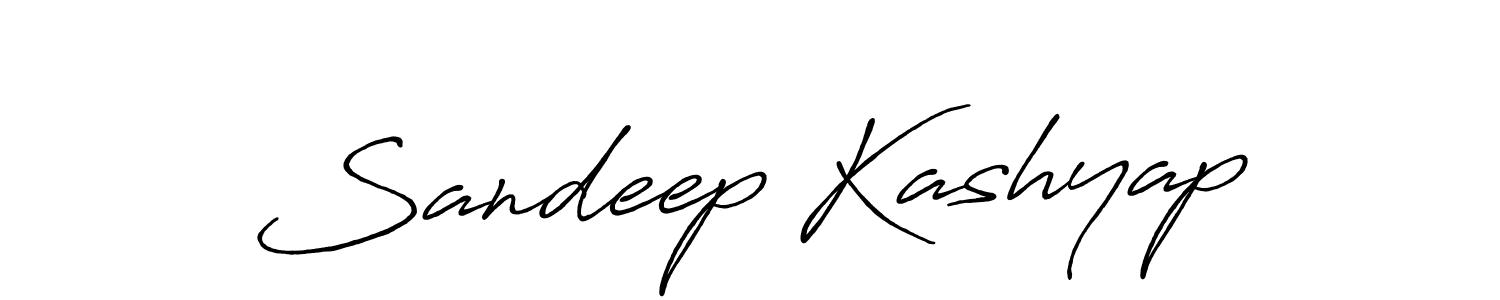 Make a beautiful signature design for name Sandeep Kashyap. With this signature (Antro_Vectra_Bolder) style, you can create a handwritten signature for free. Sandeep Kashyap signature style 7 images and pictures png