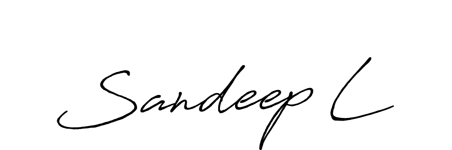 Sandeep L stylish signature style. Best Handwritten Sign (Antro_Vectra_Bolder) for my name. Handwritten Signature Collection Ideas for my name Sandeep L. Sandeep L signature style 7 images and pictures png