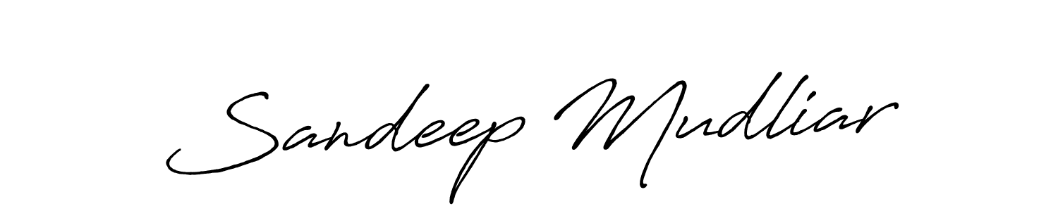 Sandeep Mudliar stylish signature style. Best Handwritten Sign (Antro_Vectra_Bolder) for my name. Handwritten Signature Collection Ideas for my name Sandeep Mudliar. Sandeep Mudliar signature style 7 images and pictures png