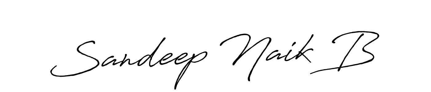 Use a signature maker to create a handwritten signature online. With this signature software, you can design (Antro_Vectra_Bolder) your own signature for name Sandeep Naik B. Sandeep Naik B signature style 7 images and pictures png