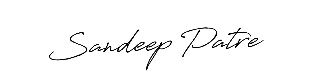 How to make Sandeep Patre name signature. Use Antro_Vectra_Bolder style for creating short signs online. This is the latest handwritten sign. Sandeep Patre signature style 7 images and pictures png