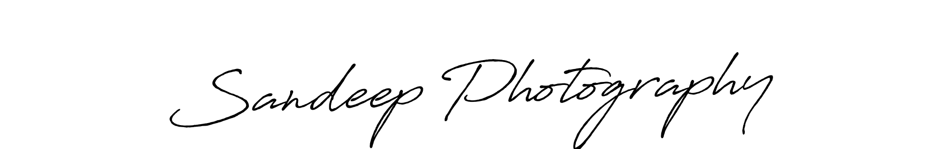 Sandeep Photography stylish signature style. Best Handwritten Sign (Antro_Vectra_Bolder) for my name. Handwritten Signature Collection Ideas for my name Sandeep Photography. Sandeep Photography signature style 7 images and pictures png