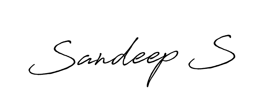 It looks lik you need a new signature style for name Sandeep S. Design unique handwritten (Antro_Vectra_Bolder) signature with our free signature maker in just a few clicks. Sandeep S signature style 7 images and pictures png