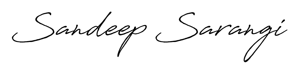 A classic penmanship look for Sandeep Sarangi. The Antro_Vectra_Bolder font brings timeless elegance and confidence to every signed document. Sandeep Sarangi signature style 7 images and pictures png