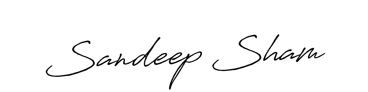 Sandeep Sham stylish signature style. Best Handwritten Sign (Antro_Vectra_Bolder) for my name. Handwritten Signature Collection Ideas for my name Sandeep Sham. Sandeep Sham signature style 7 images and pictures png