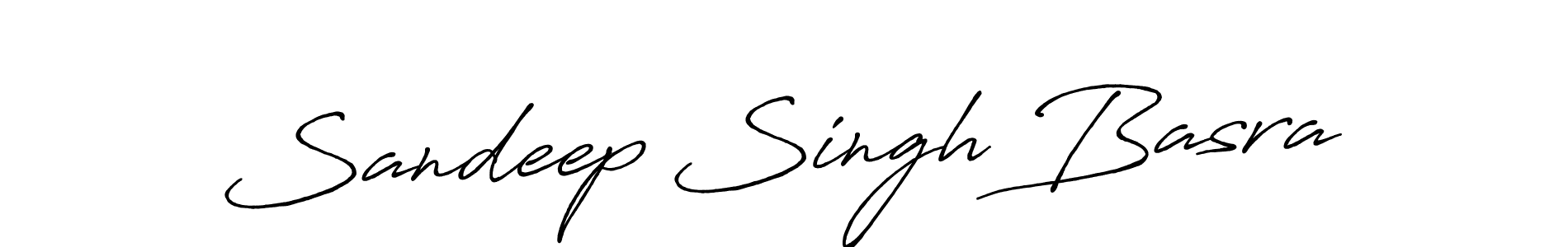 Create a beautiful signature design for name Sandeep Singh Basra. With this signature (Antro_Vectra_Bolder) fonts, you can make a handwritten signature for free. Sandeep Singh Basra signature style 7 images and pictures png