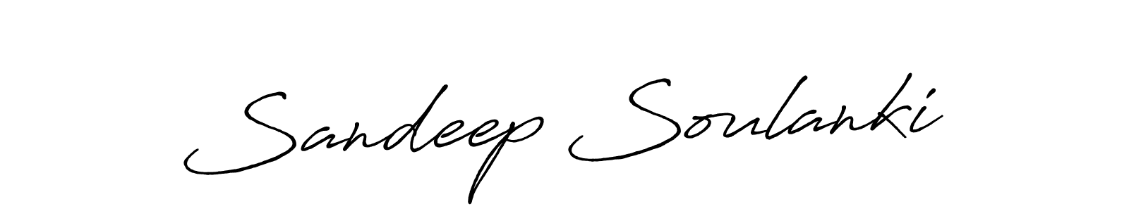 Create a beautiful signature design for name Sandeep Soulanki. With this signature (Antro_Vectra_Bolder) fonts, you can make a handwritten signature for free. Sandeep Soulanki signature style 7 images and pictures png