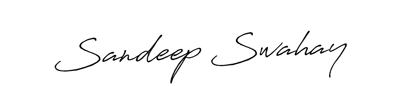 Create a beautiful signature design for name Sandeep Swahay. With this signature (Antro_Vectra_Bolder) fonts, you can make a handwritten signature for free. Sandeep Swahay signature style 7 images and pictures png
