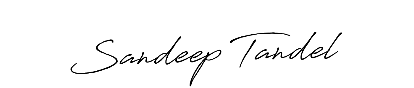 Sandeep Tandel stylish signature style. Best Handwritten Sign (Antro_Vectra_Bolder) for my name. Handwritten Signature Collection Ideas for my name Sandeep Tandel. Sandeep Tandel signature style 7 images and pictures png