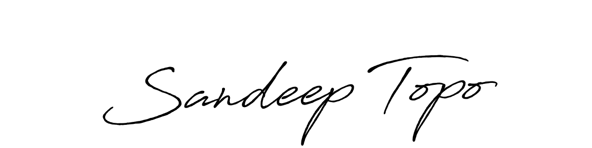 How to make Sandeep Topo signature? Antro_Vectra_Bolder is a professional autograph style. Create handwritten signature for Sandeep Topo name. Sandeep Topo signature style 7 images and pictures png