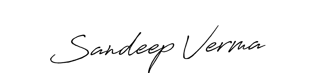 Make a beautiful signature design for name Sandeep Verma. With this signature (Antro_Vectra_Bolder) style, you can create a handwritten signature for free. Sandeep Verma signature style 7 images and pictures png