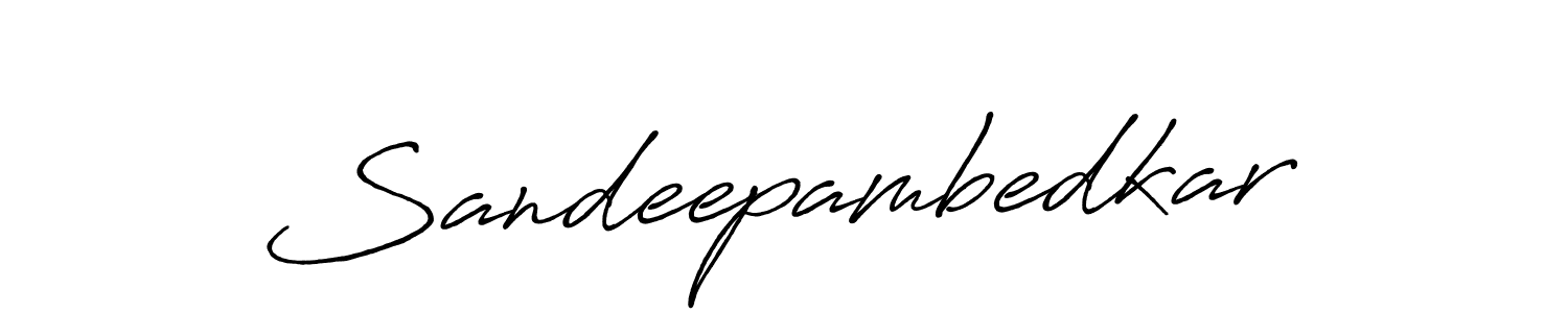 Create a beautiful signature design for name Sandeepambedkar. With this signature (Antro_Vectra_Bolder) fonts, you can make a handwritten signature for free. Sandeepambedkar signature style 7 images and pictures png