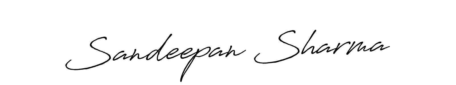 Create a beautiful signature design for name Sandeepan Sharma. With this signature (Antro_Vectra_Bolder) fonts, you can make a handwritten signature for free. Sandeepan Sharma signature style 7 images and pictures png