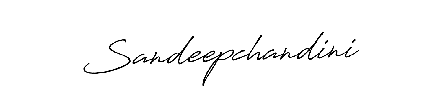 Create a beautiful signature design for name Sandeepchandini. With this signature (Antro_Vectra_Bolder) fonts, you can make a handwritten signature for free. Sandeepchandini signature style 7 images and pictures png