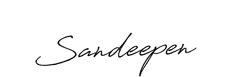 Make a beautiful signature design for name Sandeepen. With this signature (Antro_Vectra_Bolder) style, you can create a handwritten signature for free. Sandeepen signature style 7 images and pictures png