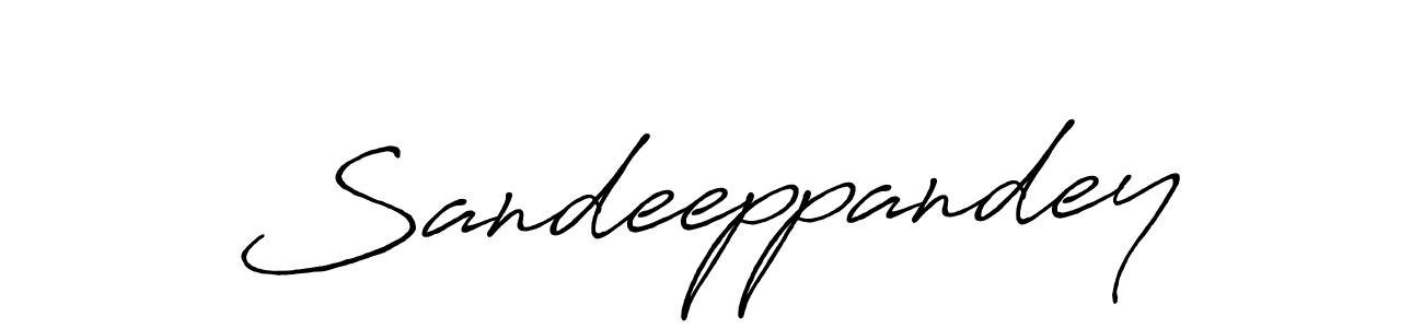 Make a beautiful signature design for name Sandeeppandey. With this signature (Antro_Vectra_Bolder) style, you can create a handwritten signature for free. Sandeeppandey signature style 7 images and pictures png
