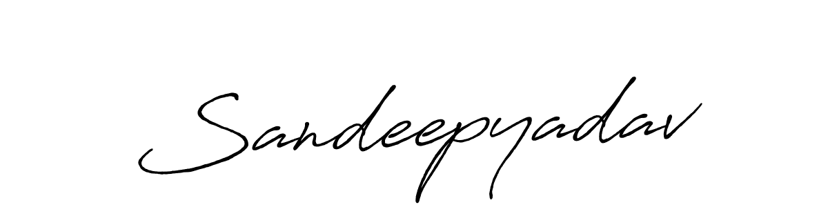 How to make Sandeepyadav signature? Antro_Vectra_Bolder is a professional autograph style. Create handwritten signature for Sandeepyadav name. Sandeepyadav signature style 7 images and pictures png