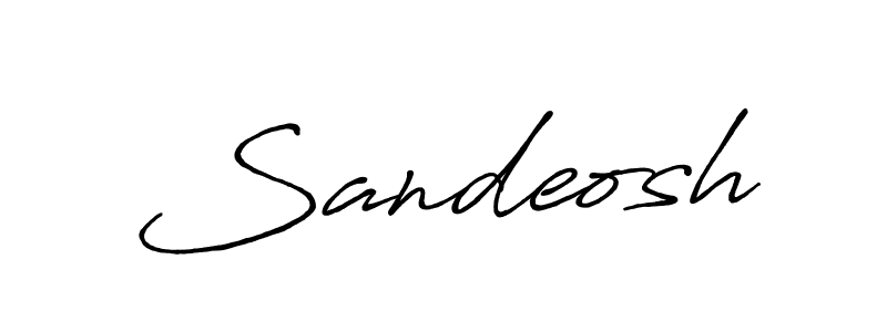 Create a beautiful signature design for name Sandeosh. With this signature (Antro_Vectra_Bolder) fonts, you can make a handwritten signature for free. Sandeosh signature style 7 images and pictures png