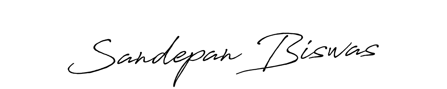 Make a beautiful signature design for name Sandepan Biswas. With this signature (Antro_Vectra_Bolder) style, you can create a handwritten signature for free. Sandepan Biswas signature style 7 images and pictures png