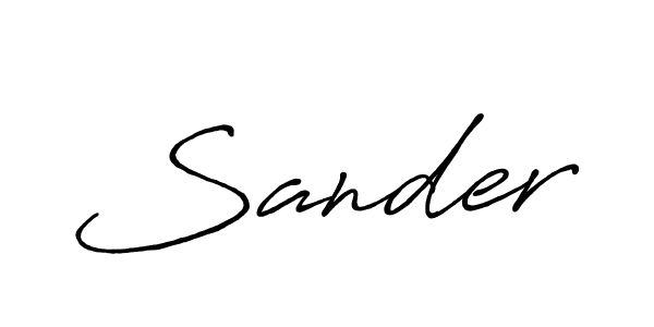 Use a signature maker to create a handwritten signature online. With this signature software, you can design (Antro_Vectra_Bolder) your own signature for name Sander. Sander signature style 7 images and pictures png