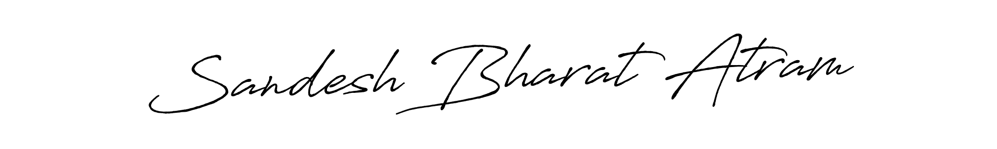 Antro_Vectra_Bolder is a professional signature style that is perfect for those who want to add a touch of class to their signature. It is also a great choice for those who want to make their signature more unique. Get Sandesh Bharat Atram name to fancy signature for free. Sandesh Bharat Atram signature style 7 images and pictures png