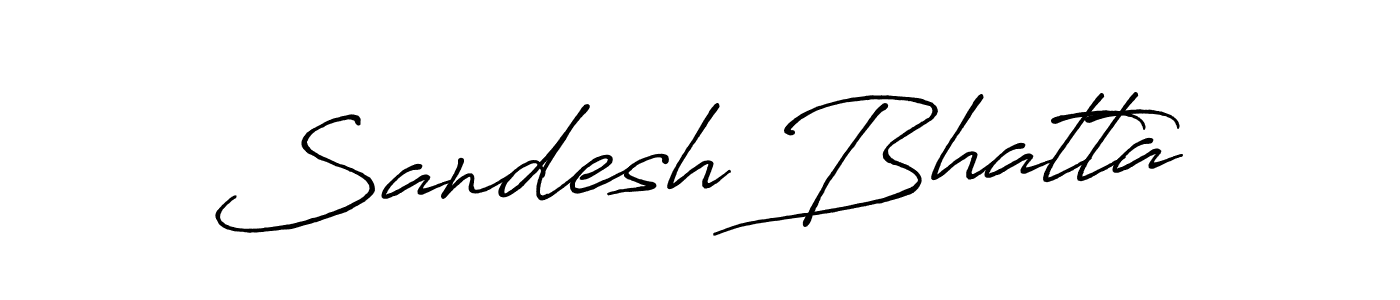 Sandesh Bhatta stylish signature style. Best Handwritten Sign (Antro_Vectra_Bolder) for my name. Handwritten Signature Collection Ideas for my name Sandesh Bhatta. Sandesh Bhatta signature style 7 images and pictures png