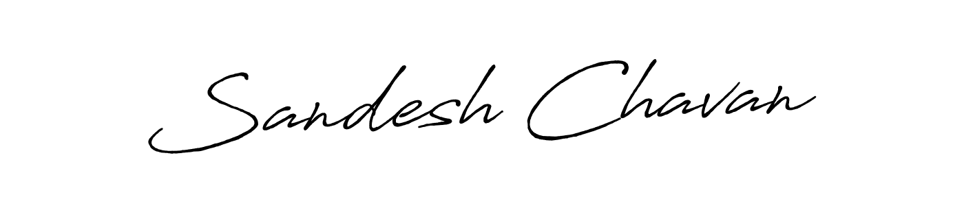 How to make Sandesh Chavan name signature. Use Antro_Vectra_Bolder style for creating short signs online. This is the latest handwritten sign. Sandesh Chavan signature style 7 images and pictures png