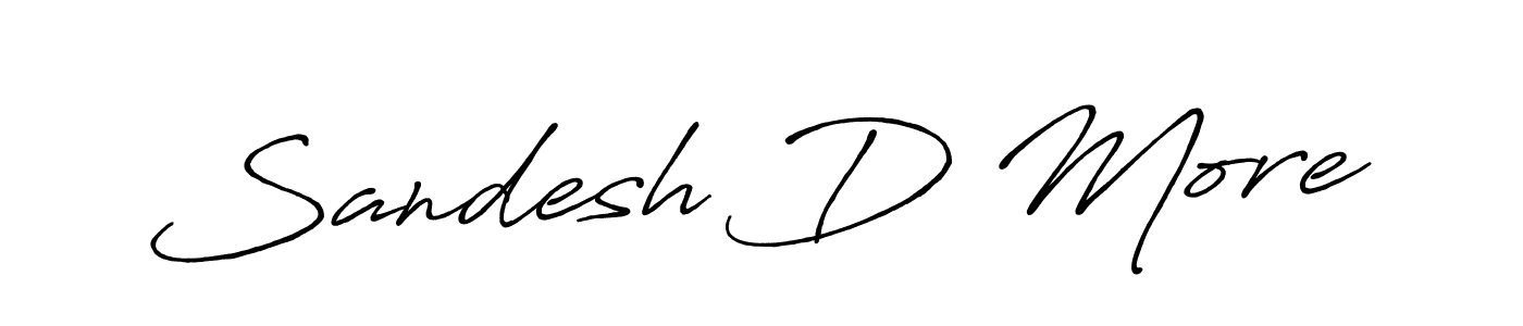 It looks lik you need a new signature style for name Sandesh D More. Design unique handwritten (Antro_Vectra_Bolder) signature with our free signature maker in just a few clicks. Sandesh D More signature style 7 images and pictures png