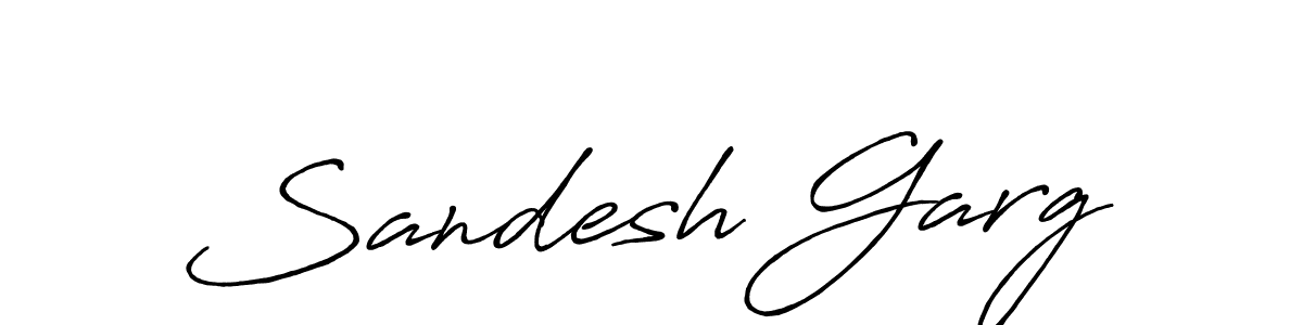 Make a beautiful signature design for name Sandesh Garg. With this signature (Antro_Vectra_Bolder) style, you can create a handwritten signature for free. Sandesh Garg signature style 7 images and pictures png