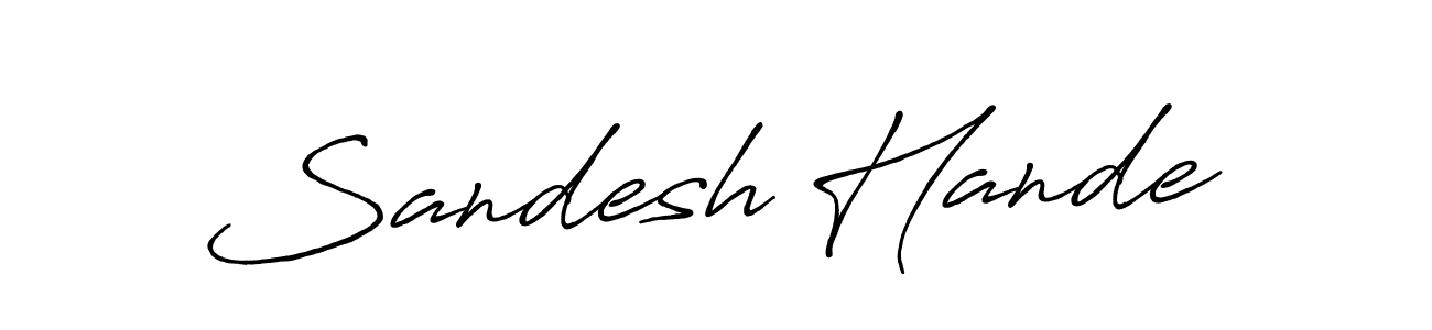 Make a beautiful signature design for name Sandesh Hande. Use this online signature maker to create a handwritten signature for free. Sandesh Hande signature style 7 images and pictures png