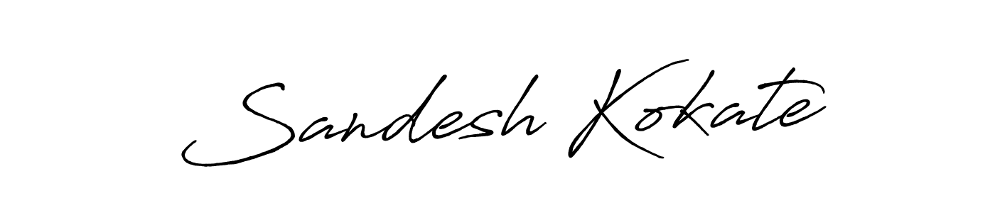 How to Draw Sandesh Kokate signature style? Antro_Vectra_Bolder is a latest design signature styles for name Sandesh Kokate. Sandesh Kokate signature style 7 images and pictures png