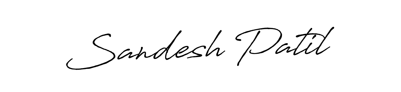 Sandesh Patil stylish signature style. Best Handwritten Sign (Antro_Vectra_Bolder) for my name. Handwritten Signature Collection Ideas for my name Sandesh Patil. Sandesh Patil signature style 7 images and pictures png