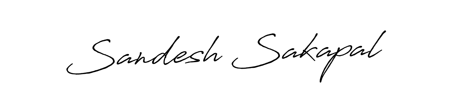 Make a beautiful signature design for name Sandesh Sakapal. With this signature (Antro_Vectra_Bolder) style, you can create a handwritten signature for free. Sandesh Sakapal signature style 7 images and pictures png