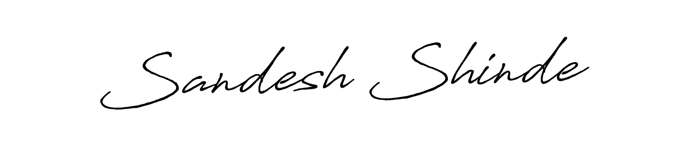 How to make Sandesh Shinde name signature. Use Antro_Vectra_Bolder style for creating short signs online. This is the latest handwritten sign. Sandesh Shinde signature style 7 images and pictures png