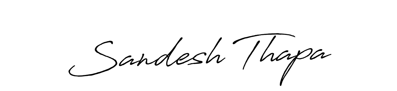 Also we have Sandesh Thapa name is the best signature style. Create professional handwritten signature collection using Antro_Vectra_Bolder autograph style. Sandesh Thapa signature style 7 images and pictures png