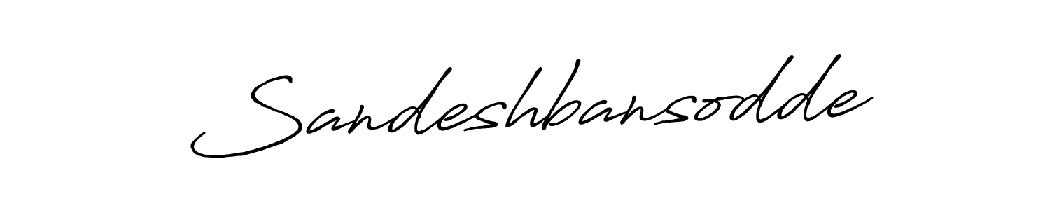 It looks lik you need a new signature style for name Sandeshbansodde. Design unique handwritten (Antro_Vectra_Bolder) signature with our free signature maker in just a few clicks. Sandeshbansodde signature style 7 images and pictures png
