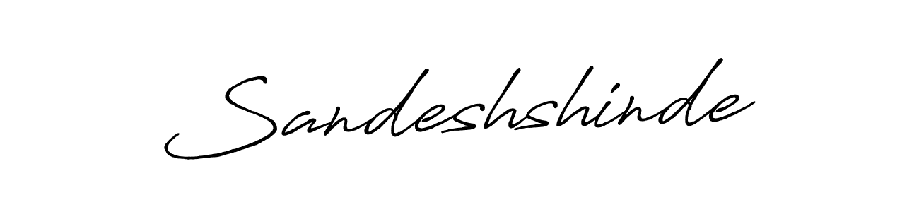 Also we have Sandeshshinde name is the best signature style. Create professional handwritten signature collection using Antro_Vectra_Bolder autograph style. Sandeshshinde signature style 7 images and pictures png